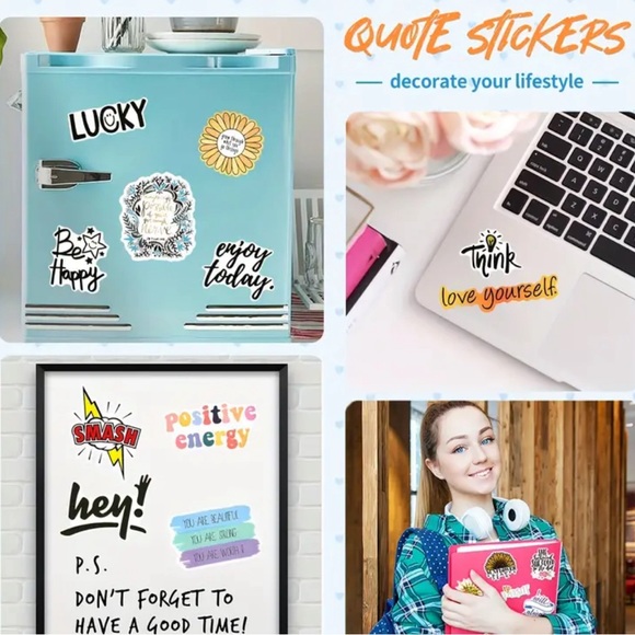 Set of 100 Motivational Quote Stickers - Picture 8 of 11
